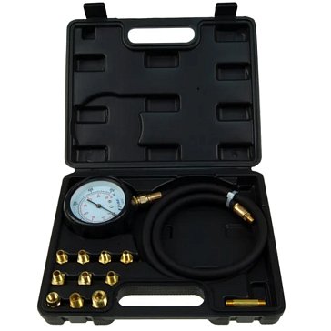 Изображение товара Тестер давления масла Lige LG-14712, в наборе с резьбовыми адаптерами, 12 предметов, 0-28 бар, в кейсе