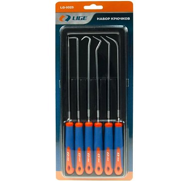 Изображение товара Набор крючков Lige LG-1025, 6 предметов, (45°,90°,135°,180°)