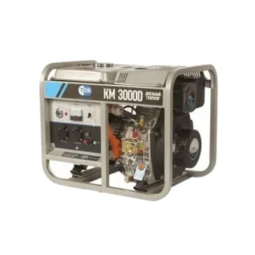 Изображение товара Генератор дизельный TOR KM3000D 1025962, 2.8 кВт, 220В, 15 л, с электростартером