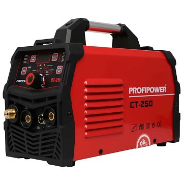 Изображение товара Инвертор плазменной резки ProfiPower CT-250 E0299, 3B1 MMA+CUT+TIG (10-40A, толщина реза, 1-14 мм)