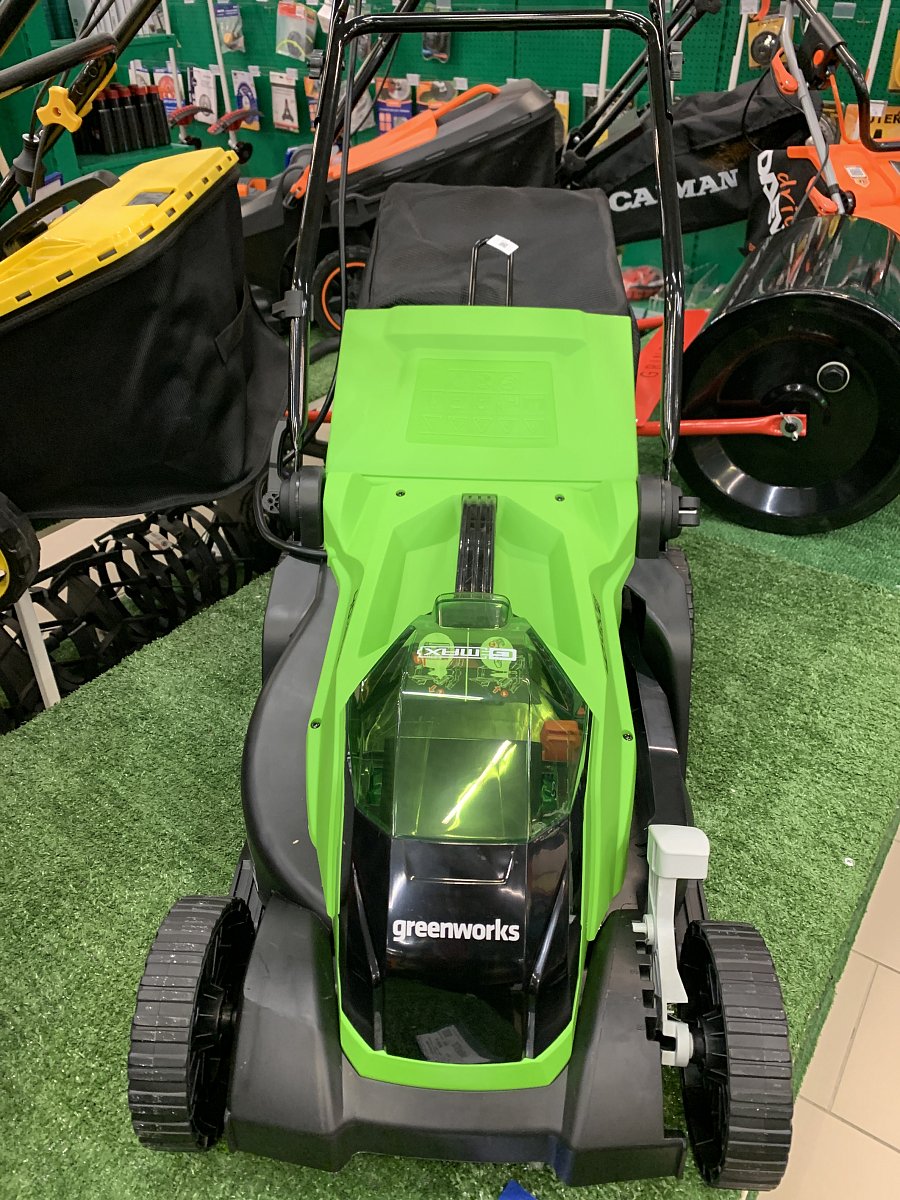 Газонокосилка аккумуляторная Greenworks GD40LM361 2520807UB, 40V, 36 см, бесщеточная, c 1хАКБ 4Ач и ЗУ в Нижнем Новгороде