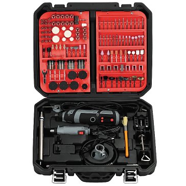 Изображение товара Электрический гравер ProfiPower Г-01 E0337 (150 Вт, 350 предметов, 2 гравера в комплекте, с гибким валом, цанга 3.2мм, 8000-35000об/мин, в кейсе )