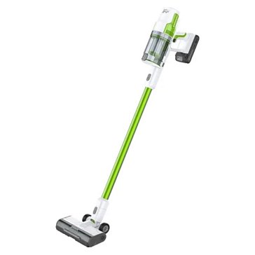 Изображение товара Пылесос вертикальный аккумуляторный Greenworks SV24532 4702007UA, 24V, б/щет, 350 Вт, 21 кПа, 4 насадки, LED, белый+зеленый, 1х2Ач и ЗУ