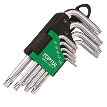 Изображение товара Набор ключей TOPTUL GAAL0913, Torx T10-Т50, 9шт, короткие