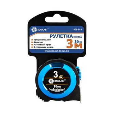 Изображение товара Рулетка Кобальт Экстра 906-883, 3 м х 16 мм
