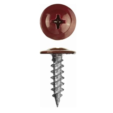 Изображение товара Саморез Starfix SMP1-39657-150 4.2x16 мм с прессшайбой цинк, острый, RAL 3005 (150 шт)