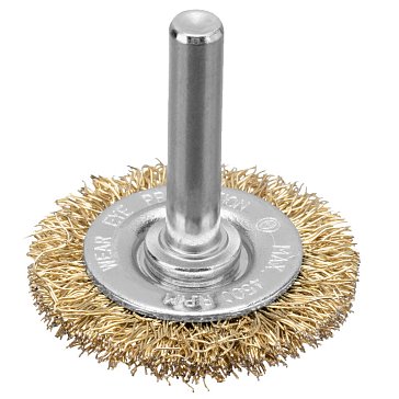 Изображение товара Щетка для дрели Matrix 74442, 40 мм, плоская со шпилькой, латунированная витая проволока
