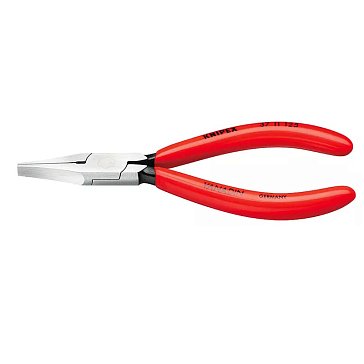 Изображение товара Плоскогубцы захватные прецизионные Knipex KN-3711125, плоские щирокие губки, 125 мм, фосфатированные, обливные ручки