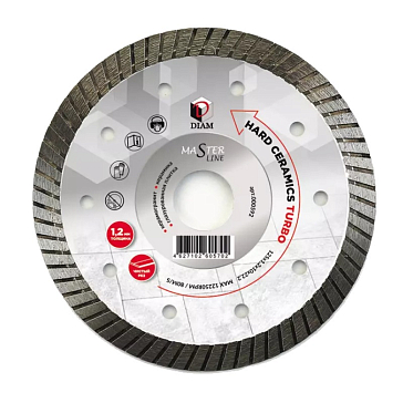 Изображение товара Алмазный диск Diam Hard Ceramics Turbo Master Line 125 мм для резки