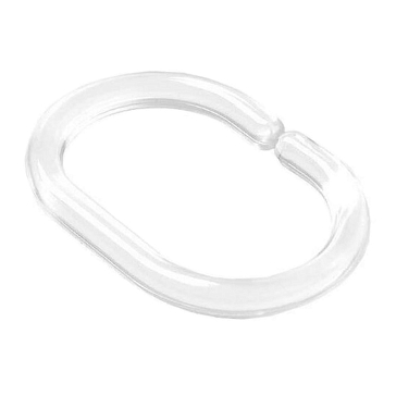 Изображение товара Набор колец для шторы в ванную Milardo Transparent RMI012P 12 шт прозрачный пластик
