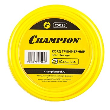 Изображение товара Леска для триммера Champion Star C5025, 2.4 мм