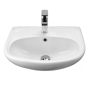 Изображение товара Раковина Santek Анимо-50 WH110496 фарфор подвесная белая полукруглая