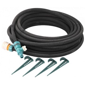 Изображение товара Сочащийся садовый шланг Raco 4270-55927 1/2 дюйма 15 м комплект с клапаном и соединителем