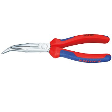 Изображение товара Длинногубцы с режущими кромками Knipex KN-2625200, губки 40°, 200 мм, хром, 2-комп ручки
