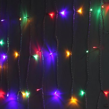 Изображение товара Гирлянда светодиодная "Бахрома" Эра Б0041906 550931, 2мх1м 62LED 24В IP44 мульти (без трансформатора Б0041911) 