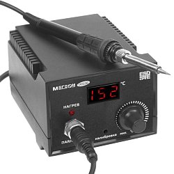 Малогабаритная паяльная станция Мегеон 00336 к0000019535 регулируемая