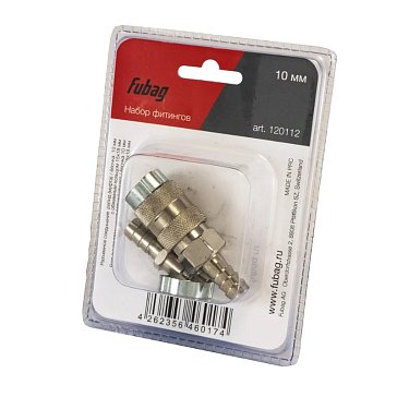 Изображение товара Набор Fubag 120112 разъемные соединения елочка рапид 10мм Германия