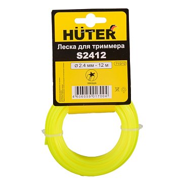 Изображение товара Леска для триммера Huter S2412 71/2/12 4606059017004, 2.4 мм