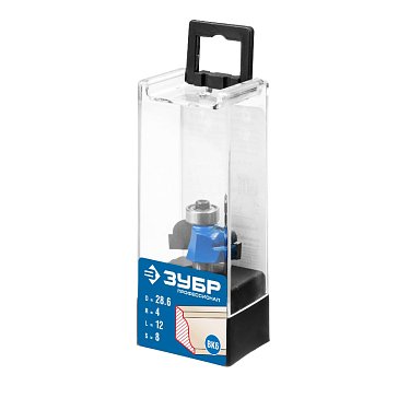 Изображение товара Фреза кромочная калевочная Зубр Профессионал 28707-28.6 28.6x12мм радиус 4мм