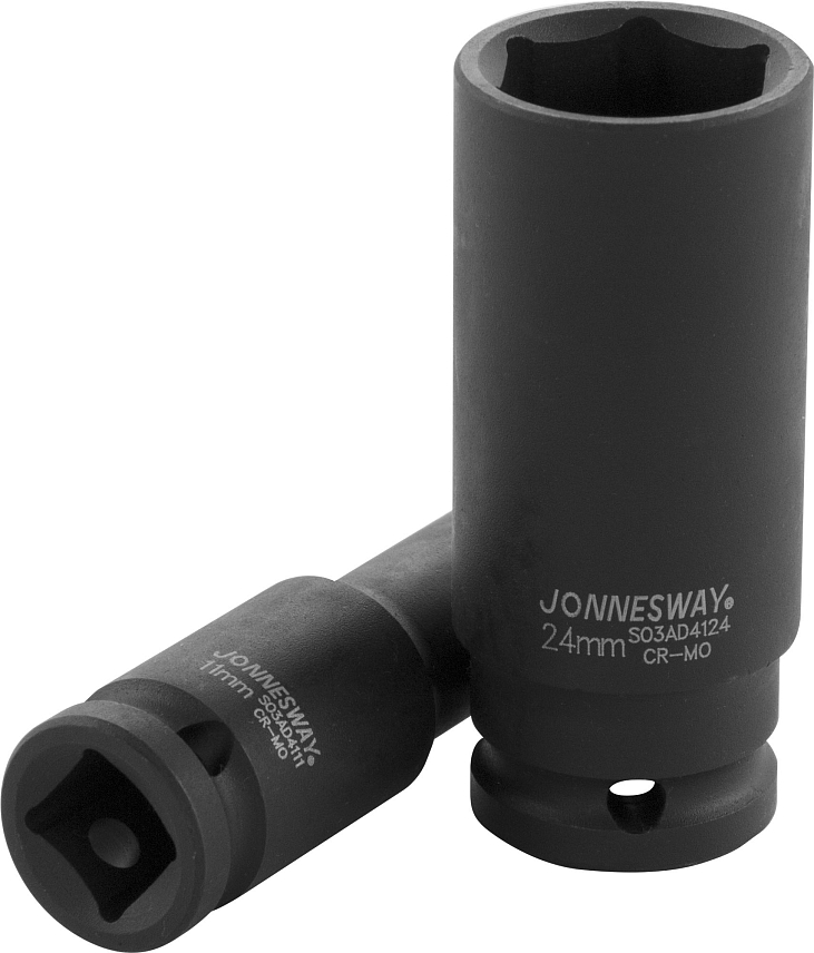 Головка торцевая ударная глубокая Jonnesway, 1/2" DR, 24 мм, S03AD4124 в Переславле