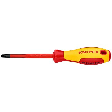 Изображение товара Отвёртка Knipex KN-982402SLS VDE PlusMinus Phillips PH/S 2 x 100 мм, с узким концом, длина 212 мм, диэлектрическая