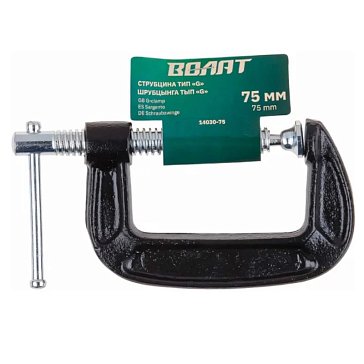 Изображение товара Струбцина Волат 14030-75 G-образная 75мм для профессионального использования