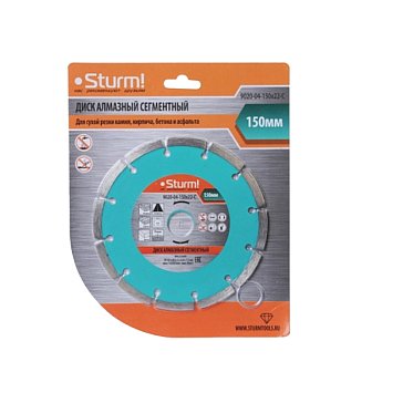 Изображение товара Алмазный диск Sturm 9020-04-150x22-C для бетон камень асфальт кирпич