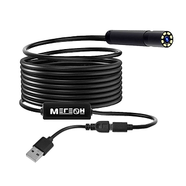 Изображение товара Полужесткий эндоскоп-видеоскоп Мегеон 33022, длина 2м, microUSB