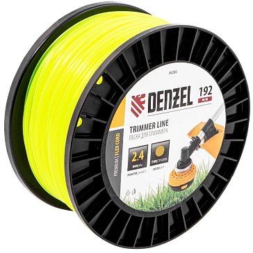 Изображение товара Леска для триммера Denzel FLEX CORD 96280 2.4мм 192м круглая на катушке