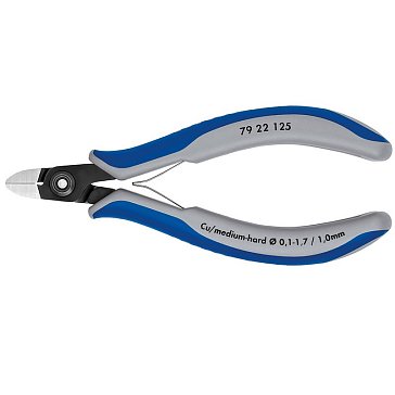 Изображение товара Бокорезы прецизионные Knipex KN-7922125, округлая головка, 125 мм, 2-комп ручки…2