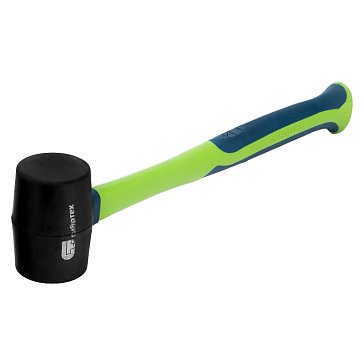 Изображение товара Киянка резиновая Сибртех 11164, 450г., черная резина, фибергласовая рукоятка