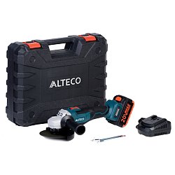 Аккумуляторная угловая шлифмашина Alteco CAGB 18-125 Li BL X2 49832 (диаметр диска 125 мм, лампа)