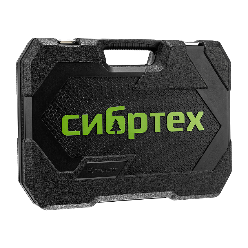 Набор инструментов Сибртех, 14172, в пластиковом кейсе 160 пред. (1/2", 3/8", 1/4")  в Иваново