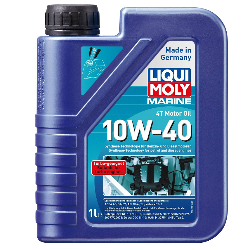 Масло моторное д/лодок HC-синт Liqui Moly Marine 4T 10W-40 CL-4/SL 25012, 1 л в Муроме