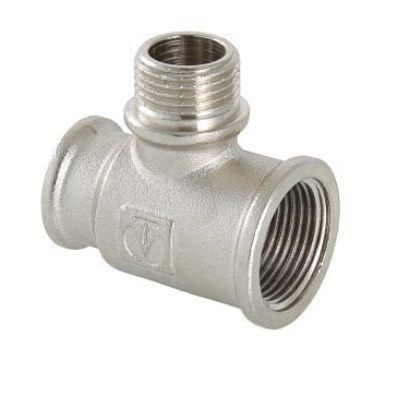 Изображение товара Тройник латунный переходной Valtec 3/4" x3/4" x1/2" ВР-НР-ВР VTr.132.RN.050504