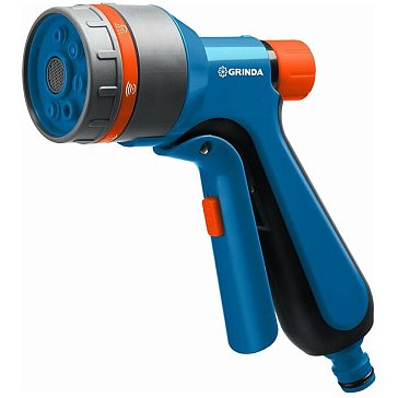 Изображение товара Поливочный пистолет Grinda F-7 PROLine 429120  двухкомпонентный с регулятором напора