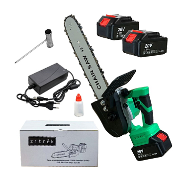 Изображение товара Пила цепная аккумуляторная Zitrek GreenSaw 20 PRO 082-1852 (20В, 4 Ач Li-ion аккум. 2шт, ЗУ)