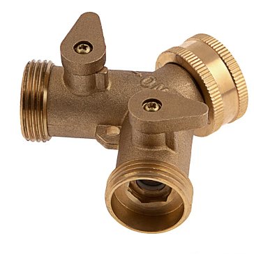 Изображение товара Разветвитель 2-х канальный Palisad 66523, латунный 3/4"