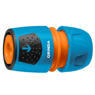 Изображение товара Универсальный соединитель Grinda TU-A 8-426227_z02, 1/2"-3/4", быстросъёмный, с автостопом, пластиковый с TPR, для шланга, PROLine