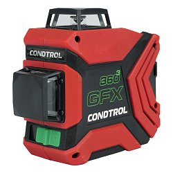 Лазерный уровень (клизиметр) Condtrol GFX360-3 1-2-222, 360°, аккумуляторы и чехол в комплекте
