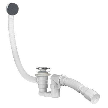 Изображение товара Сифон для ванны и поддона MasterProf автоматический с нерж. решеткой 50 мм