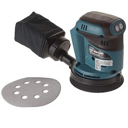 Аккумуляторная эксцентриковая шлифмашина Makita DBO180Z (Li-ion 18 В, амплитуда колебаний 2,8 мм, пылесборник, без АКБ и ЗУ)