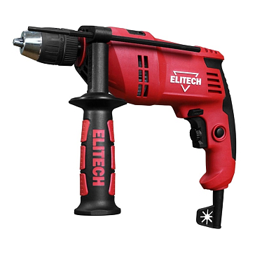 Изображение товара Электрическая ударная дрель Elitech ДУ 650РЭК с реверсом 650 Вт