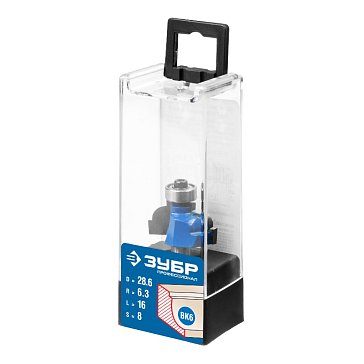 Изображение товара Фреза кромочная калевочная №7 Зубр Профессионал 28.6x16 мм радиус 6.3 мм