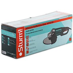 Угловая шлифмашина Sturm AG90181 (мощность 1900 вт, диаметр диска 180 мм, вес нетто 3.5 кг, плавный пуск, регулировка)