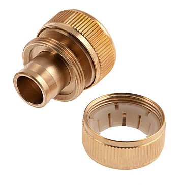 Изображение товара Муфта ремонтная латунная для шланга 3/4 дюйма Palisad 66541 быстроразъемное соединение