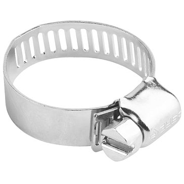 Изображение товара Хомуты оцинкованные Зубр Мастер 37805-019-44-4, просечная лента 12,7 мм, 19-44 мм, 4 шт