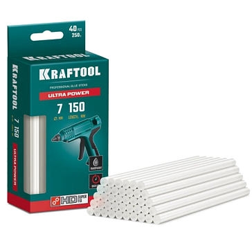 Изображение товара Клеевые стержни прозрачные Kraftool Ultra Power 06837-40 (7х150 мм, 40 шт.)