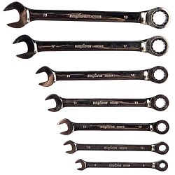 Набор ключей гаечных комбинированных трещоточных Ombra 935007 SNAP GEAR, 7 предметов