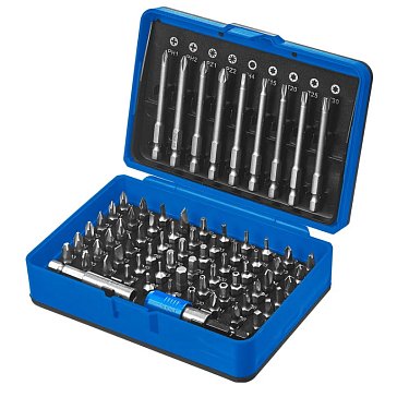 Изображение товара Набор бит Зубр ПРО-71 71 предмет хромомолибденовая сталь магнитные 75 мм